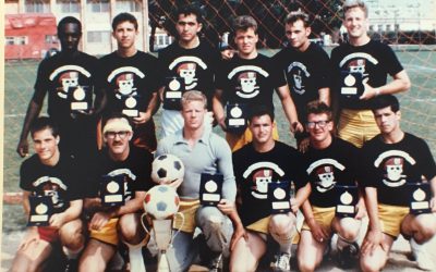 B Co Soccer 82 83 team photo black jerseys